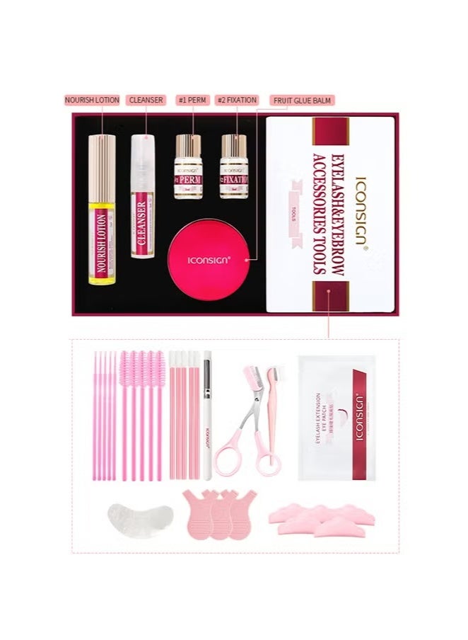 2 IN 1 Fast Perming Lash Lifting Brow Lamination Kit Lasting 6-8 Weeks Mascara Makeup Tools - Image 3