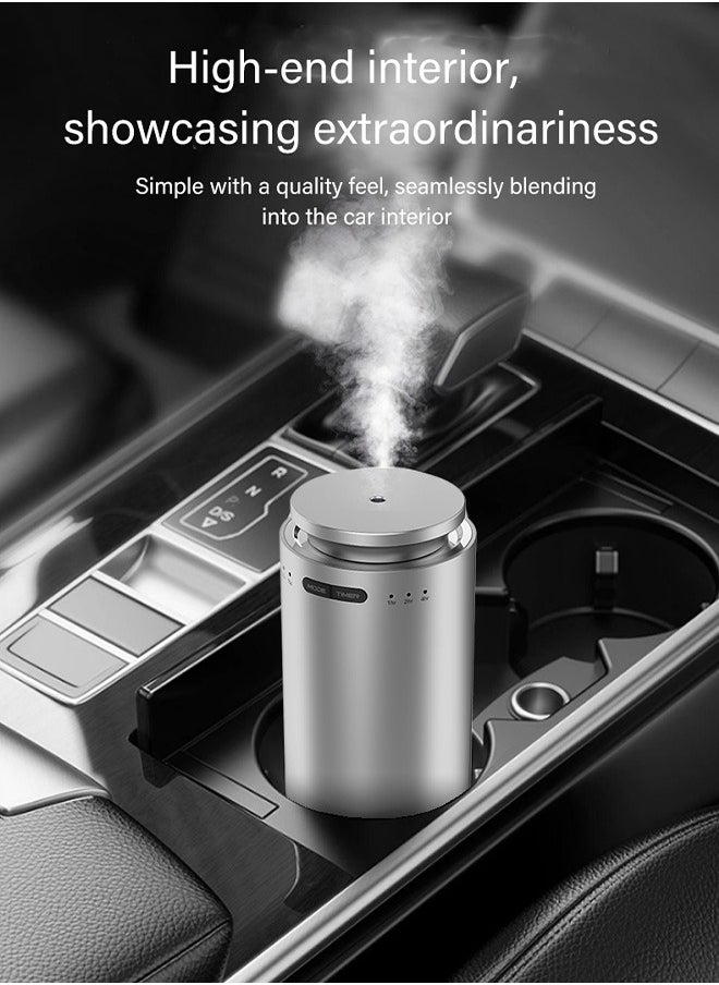 Joshberg USB Waterless Car Scent Essential Oil Diffuser,Car Air Freshener,Smart Car Aroma Diffuser, Mini Car Fragrance Diffuser, 15ML,100m³ Coverage(Sliver)  - Image 5