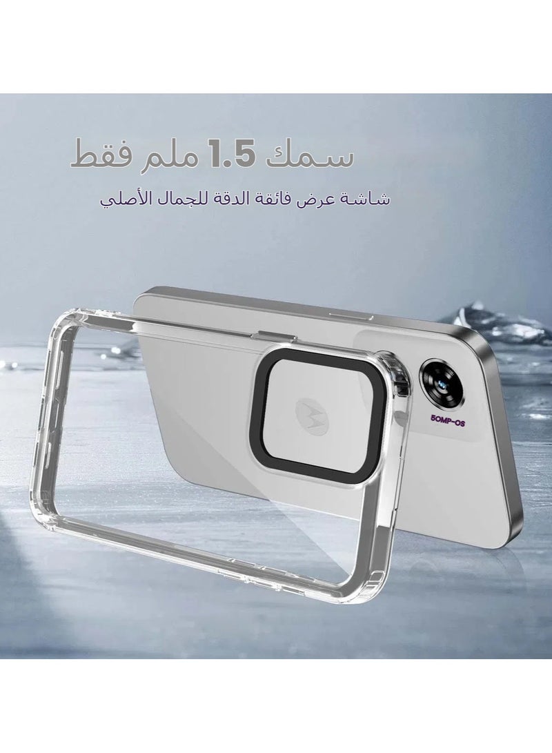 Compatible with MOTOROLA G85 5G phone case, crystal clear ultra thin hybrid hard back and TPU rubber grip rim collision case Moto G85 Shock case - Image 5