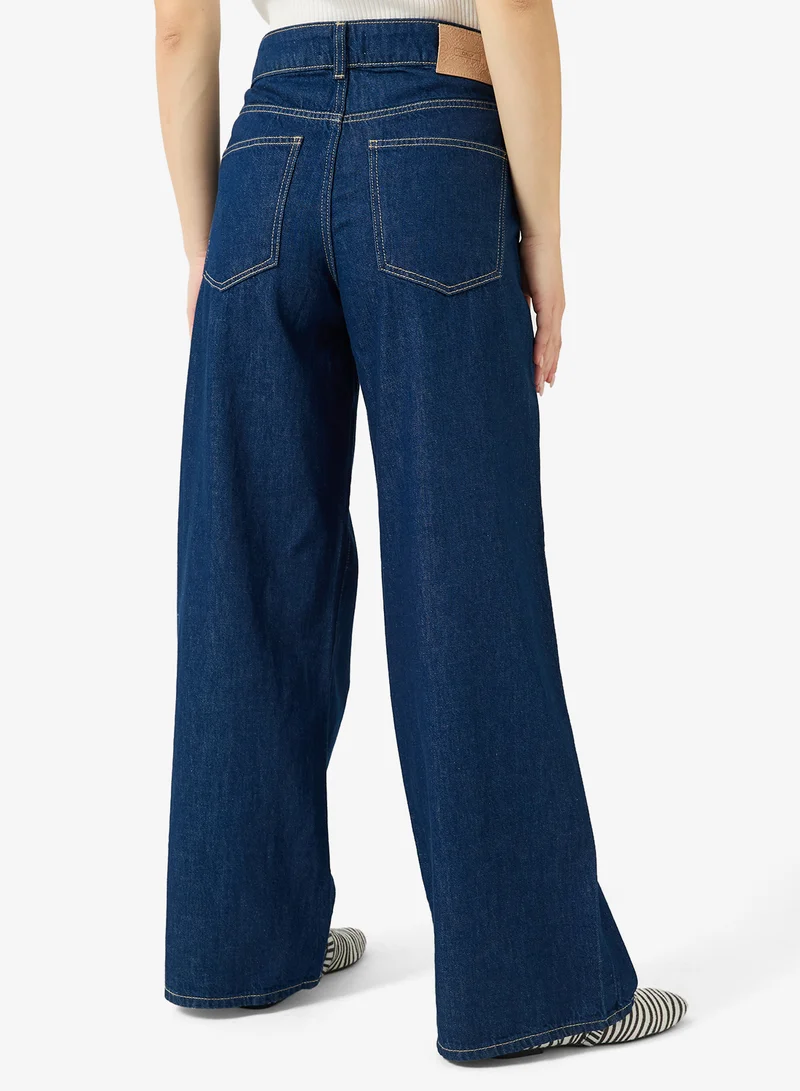 ONLY  ONLSADIE Regular Fit Wide Denim Jeans for Women | Best Price UAE