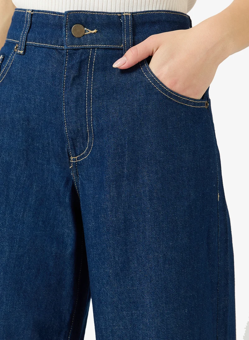 ONLY  ONLSADIE Regular Fit Wide Denim Jeans for Women | Best Price UAE