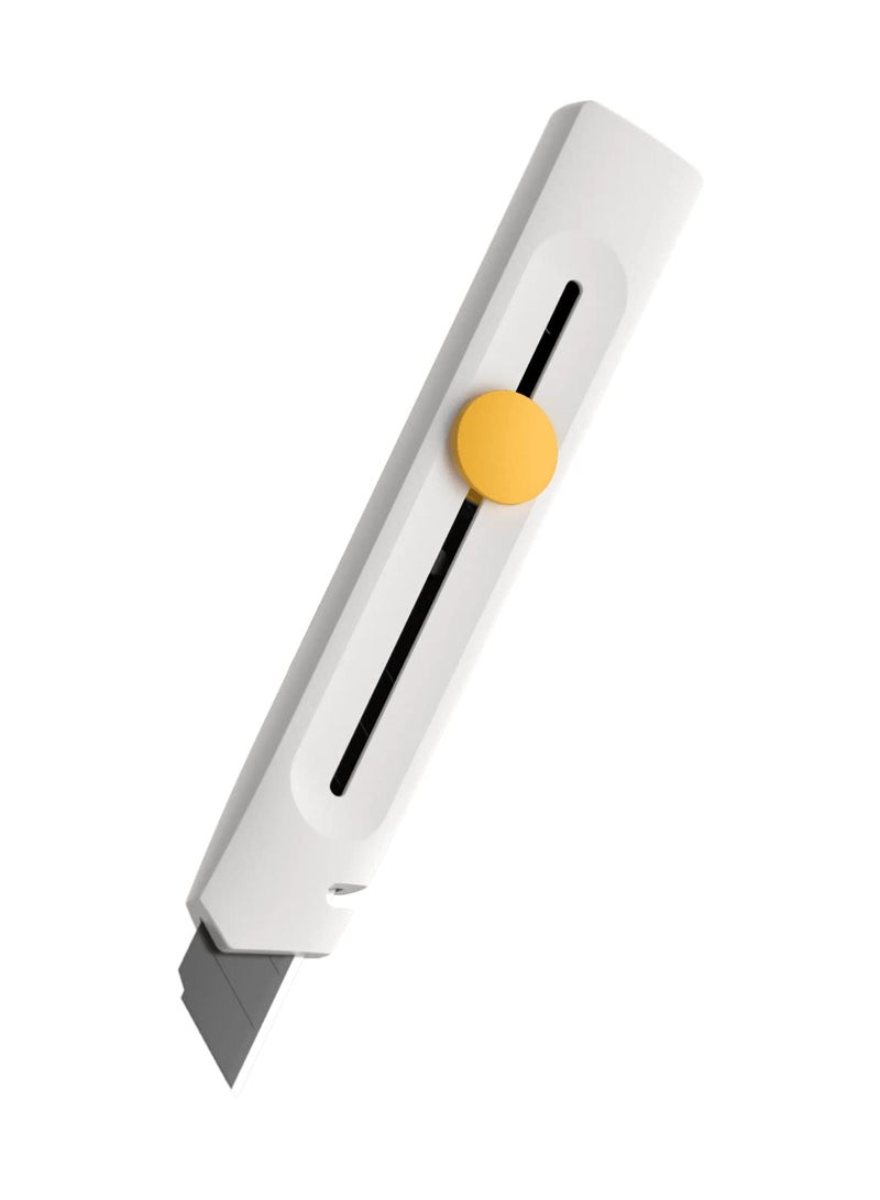 SOLARAE Box Cutter Utility Knife SK5 Retractable Box Cutter All Covered Design Blackened Antirust 8 section Blade Metal Guide Smooth and Durable Sharp and Secure Premium Cutter for Home and Office - Image 1