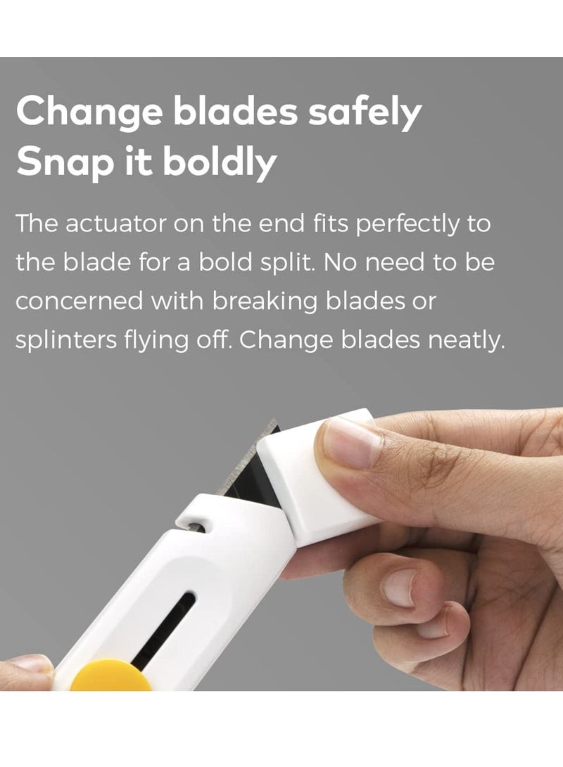 SOLARAE Box Cutter Utility Knife SK5 Retractable Box Cutter All Covered Design Blackened Antirust 8 section Blade Metal Guide Smooth and Durable Sharp and Secure Premium Cutter for Home and Office - Image 5