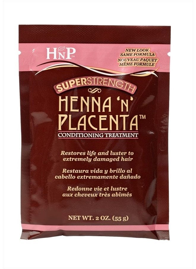 HNP - Henna N Placenta Super Strength Deep Conditioner Packet (2oz Pack of 12) - Image 1
