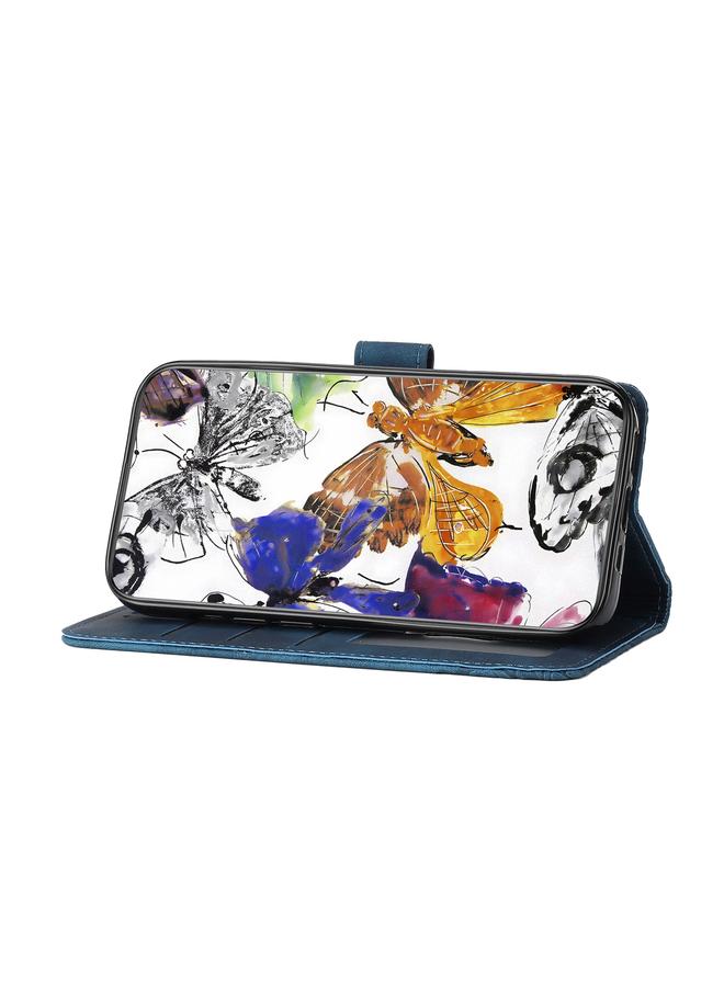 S-TOP Case For Honor X7C 4G / 200 Smart Skin-feel Embossed Butterfly Leather Phone Case - Image 5