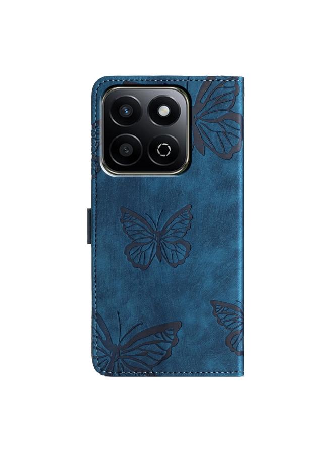 S-TOP Case For Honor X7C 4G / 200 Smart Skin-feel Embossed Butterfly Leather Phone Case - Image 3
