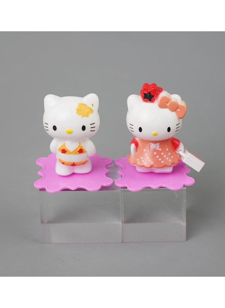 Sanrio لعبة مجسمة صغيرة أنيقة مكونة من 6 قطع من الرسوم المتحركة HelloKitty  - Image 5