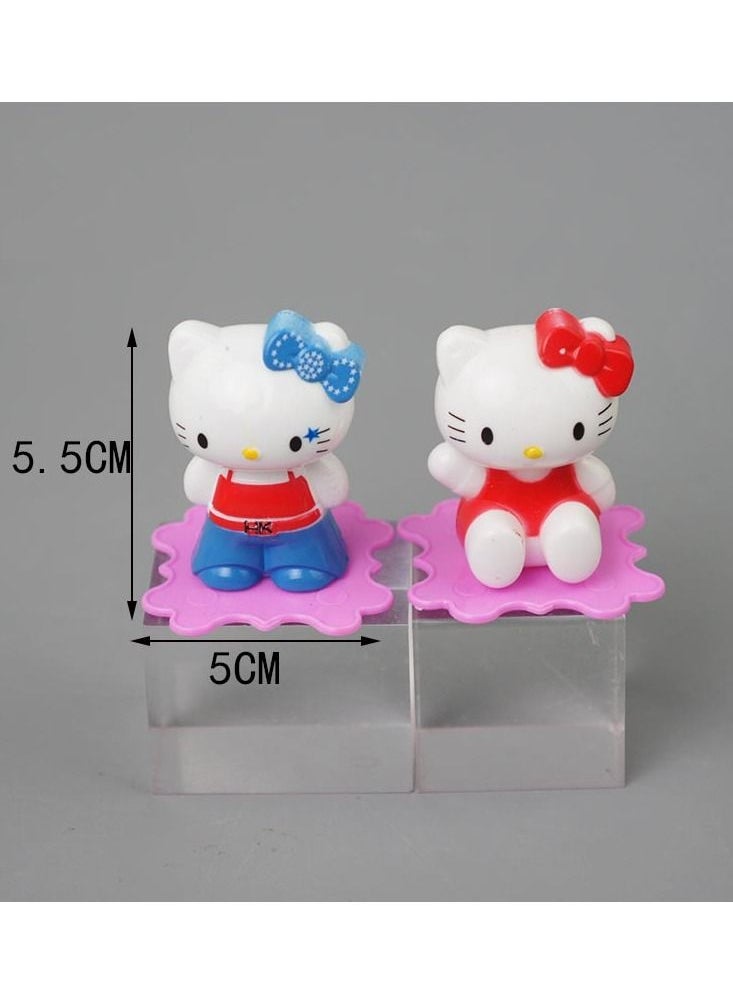 Sanrio لعبة مجسمة صغيرة أنيقة مكونة من 6 قطع من الرسوم المتحركة HelloKitty  - Image 3
