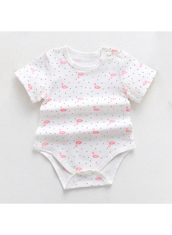 Baby Triangle Hats Summer Jumpsuit Baby Clothes Newborn Bag Fart Clothes Short-sleeved Summer Clothes Cotton Crawling Clothes