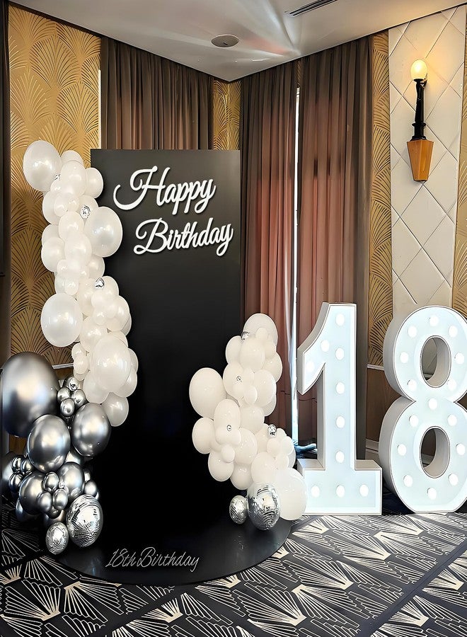 لافتة عيد ميلاد سعيد من ماسترون للخلفية - ملصقات بيضاء لحفلات عيد الميلاد "عيد ميلاد سعيد" لتزيين جدران أقواس البالونات وخلفيات الصور - Image 5