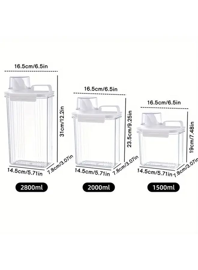 1pc 2000ml Aswei Plastic Detergent Dispenser with Measuring Cup - Image 3