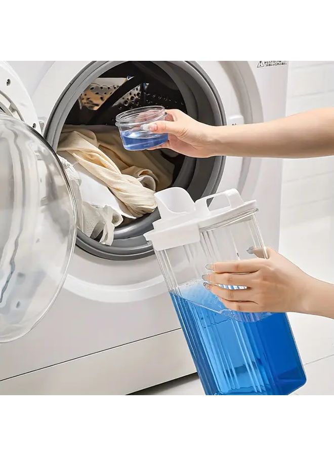 1pc 2000ml Aswei Plastic Detergent Dispenser with Measuring Cup - Image 5