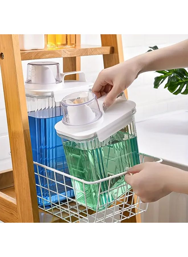 1pc 2000ml Aswei Plastic Detergent Dispenser with Measuring Cup - Image 4