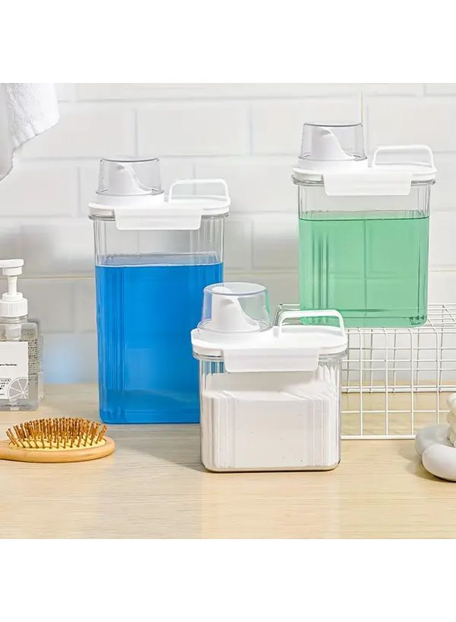 1pc 2000ml Aswei Plastic Detergent Dispenser with Measuring Cup - Image 2