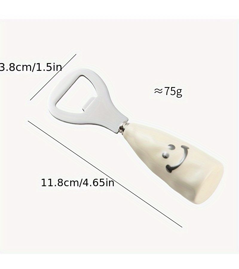 White Stainless Steel Corkscrew Ergonomic Bottle Opener For Beer Wine Bar Kitchen - Image 3