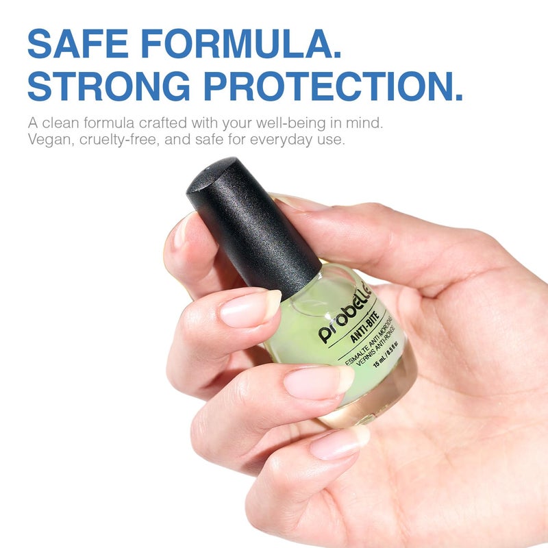 Probelle Anti-Bite, Nail Biting Treatment for Kids & Adults to Quit habit, No Bite Nail Polish Deterrent, Thumb Guard & Prevents Finger Sucking, Bitter Taste Nail Care, For Ages 3+, 0.5 fl oz (15 ml) - Image 5