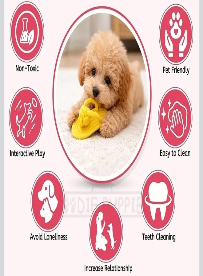 Little Pumpkin Durable Cotton Rope Dog Toys for Aggressive Chewers Interactive Rope Ball and Slipper Rope Combo for Teething Training Fetch and Tug Play - Image 1