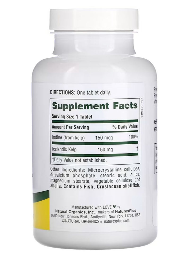 NaturesPlus Icelandic Kelp, 300 Tablets (150 mg per Tablet) - Image 2