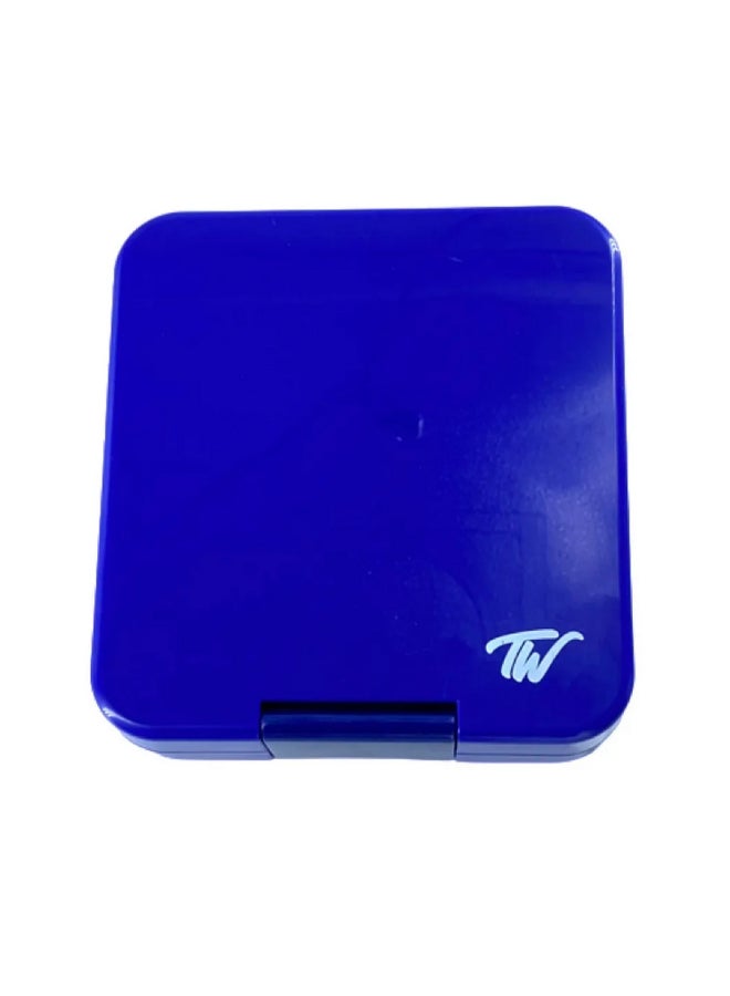TINY WHEEL 3-Compartment Lightweight Mini Bento Lunch Box Blue 4 x 0.3 x 14.5 cm 8100 - Image 1