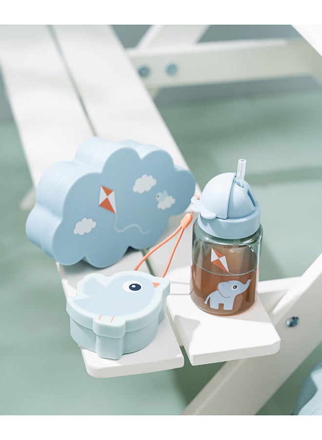 done by deer Lunch & Snack Box W/Straw Bottle Playground Blue - Kids Lunch Kit With Bottle - Image 4