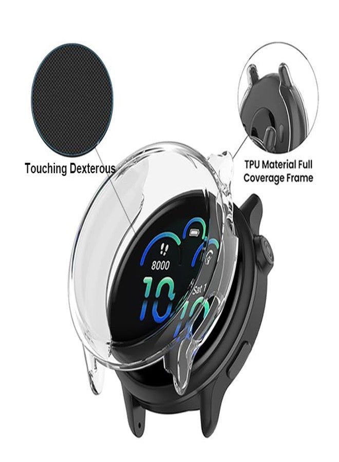 عبوتان من الجرابات المتوافقة مع ساعة Garmin Vivoactive 6، غطاء واقٍ رفيع مطلي بمادة TPU ناعمة عالية الجودة، مقاوم للخدش - Image 4