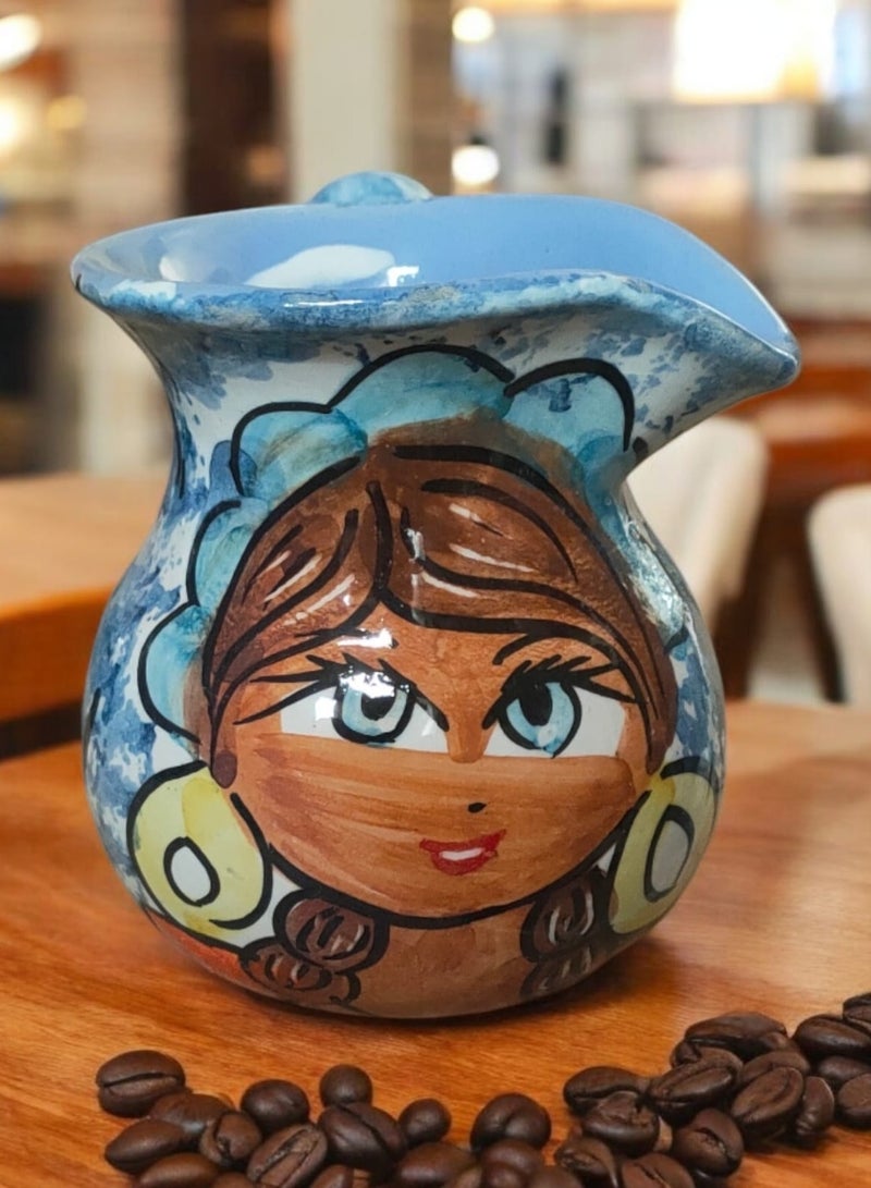 كلور زون بوتري كنكه من الفخار و الخزف امن في الميكروويف رسم يدوي  - Image 2