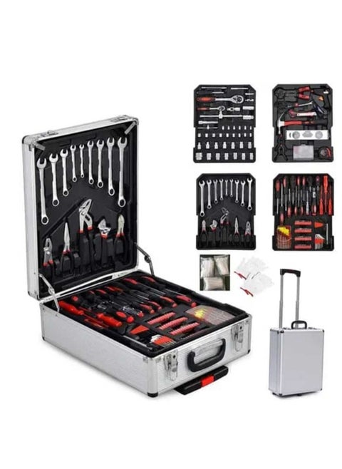 Multi-purpose 187pcs Portable Hand Tool Kit Trolley Case Mechanics Toolbox Set Complete Hand Tools Box Set