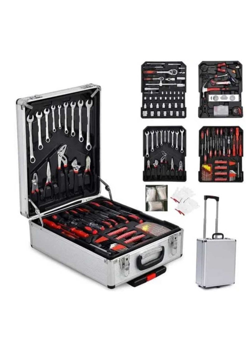 Multi-purpose 187pcs Portable Hand Tool Kit Trolley Case Mechanics Toolbox Set Complete Hand Tools Box Set