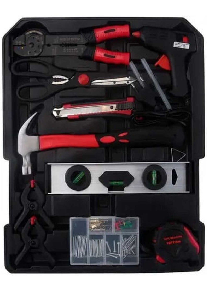 Multi-purpose 187pcs Portable Hand Tool Kit Trolley Case Mechanics Toolbox Set Complete Hand Tools Box Set