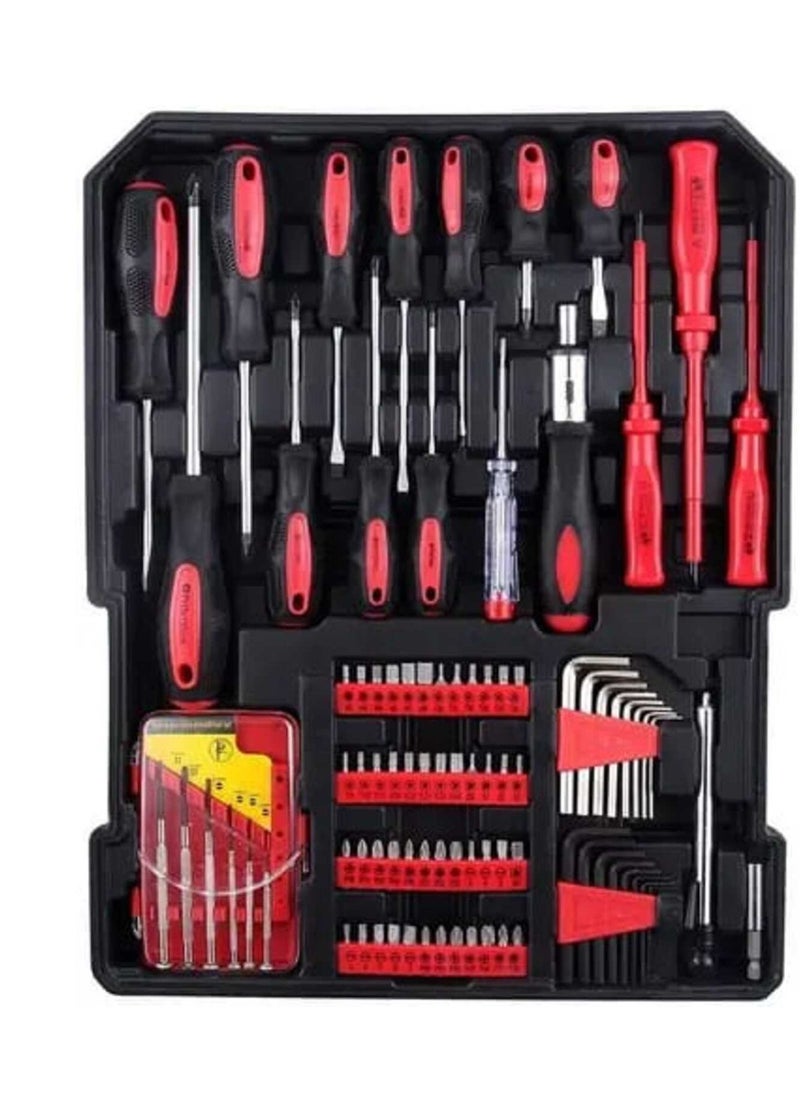 Multi-purpose 187pcs Portable Hand Tool Kit Trolley Case Mechanics Toolbox Set Complete Hand Tools Box Set