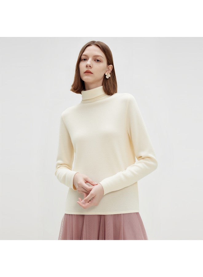 Fapai Warm, Comfortable, Slim-fit, Versatile, Fashionable Turtleneck Wool Sweater - Image 3