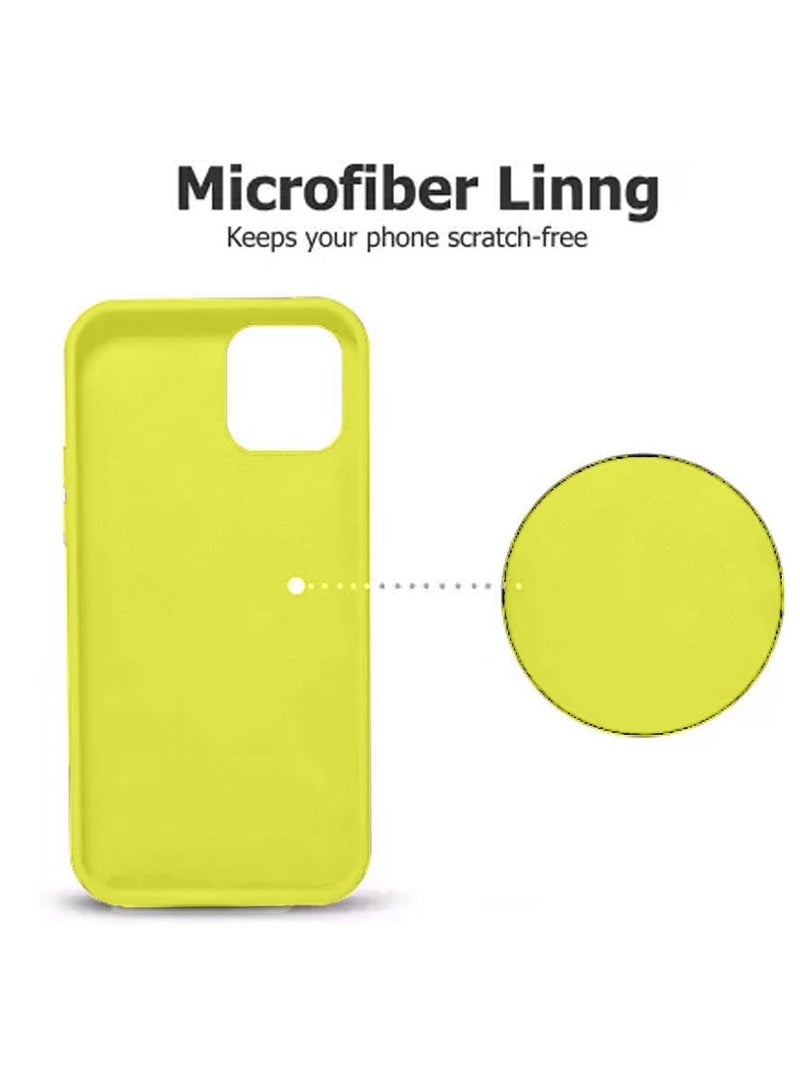 Techie غطاء سيليكون ناعم وسلس مع مقبض يد مغناطيسي وآلية داخلية من الألياف الدقيقة لجهاز آبل آيفون 14 برو ماكس - أصفر - Image 2