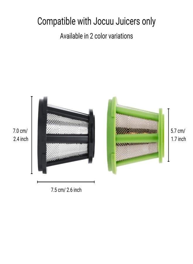 Jocuu Accessory No. 7 Juicer Strainer, Filter, Replacement Part for Slow Masticating Juicer ZM1503, Easy to Assemble, Disassemble & Clean, 100% BPA Free, Food Grade Material, Black - Image 4