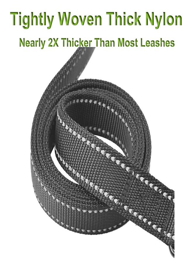 Eco Clean Dog Leash for Large Dogs, Traffic Padded 2 Handles for Extra Control, 6 FT Long with Reflective Stitch for Night Walking Black - Image 3