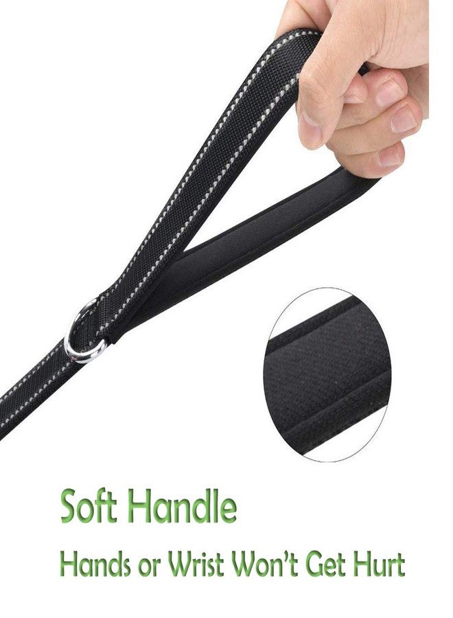 Eco Clean Dog Leash for Large Dogs, Traffic Padded 2 Handles for Extra Control, 6 FT Long with Reflective Stitch for Night Walking Black - Image 4