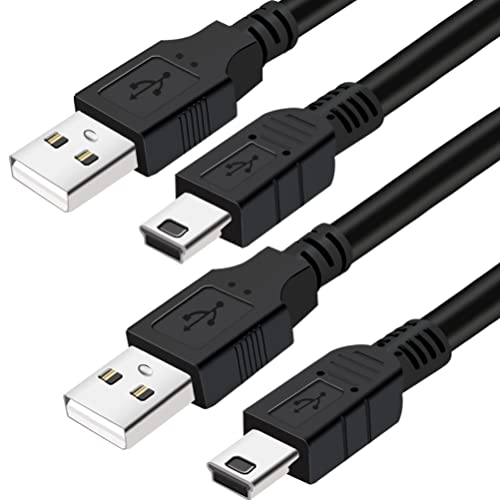VOTY Mini-USB Cable,2Pack 10ft USB 2.0 Type A to Mini-B Charging Cord for Gopro Hero 3+ Hero4,for Garmin Nuvi,PS3 Controller Charger,MP3 Player,Dash Cam,for Canon Digital Camera,Playstation 3,SatNav,Data - Image 5