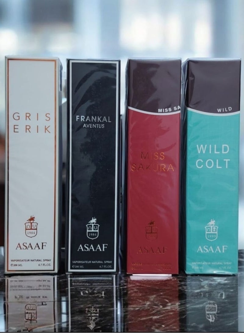 Asaaf Trend General Perfume Set 4 Pieces * 200ml Eau de Parfum - Image 2