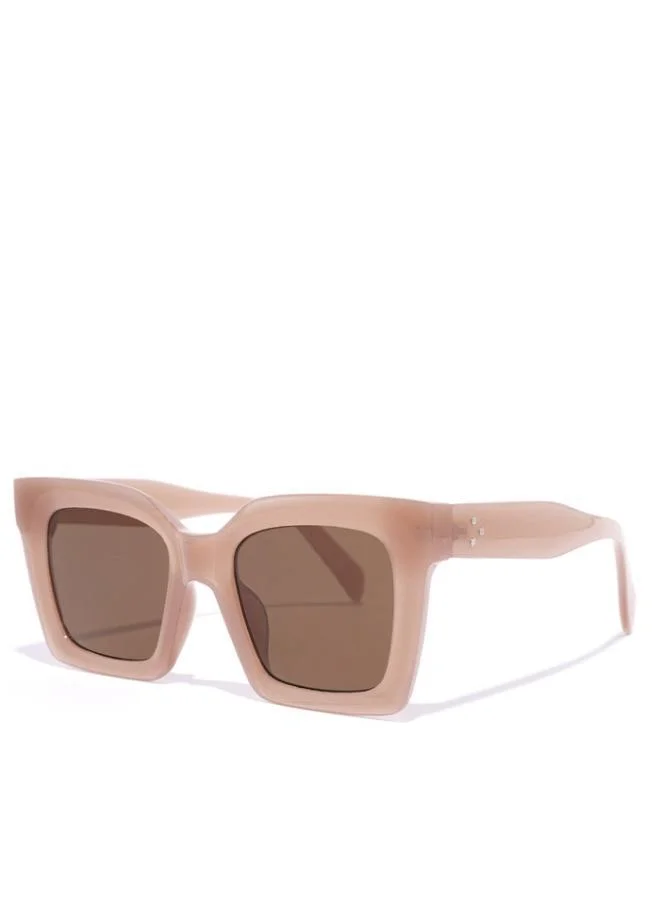 Blackout TESSERA Women Pink Sunglasses - Frame Material: Thermoplastic Rubber (TR90)- Frame Color: Pink-Lens Color: Brown  - Full Rim