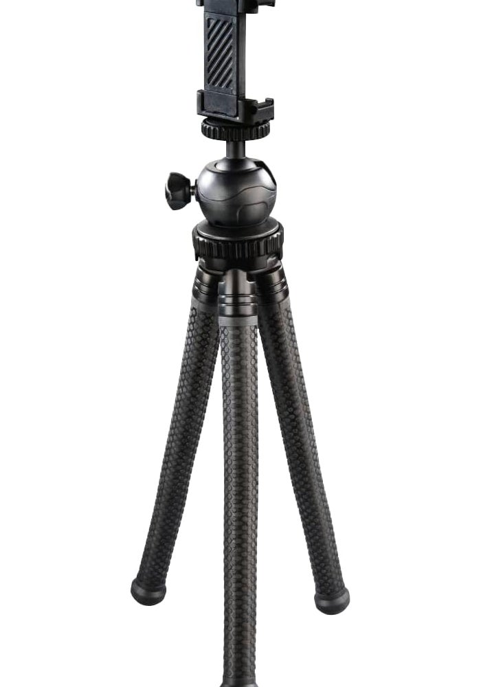 Hama FlexPro Flexible Tripod 27 cm with Bendable Legs and Ball Head for Smartphone, GoPro & Camera - Black - Image 1