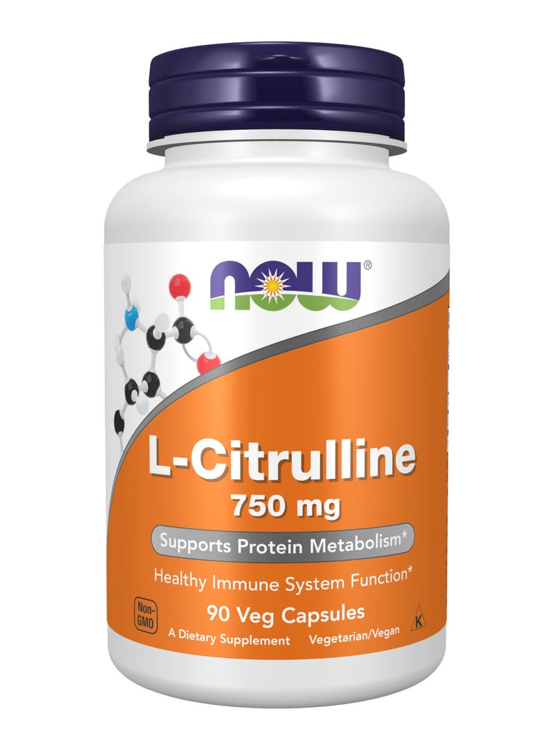 Now Citrulline 750 Mg Caps 90S