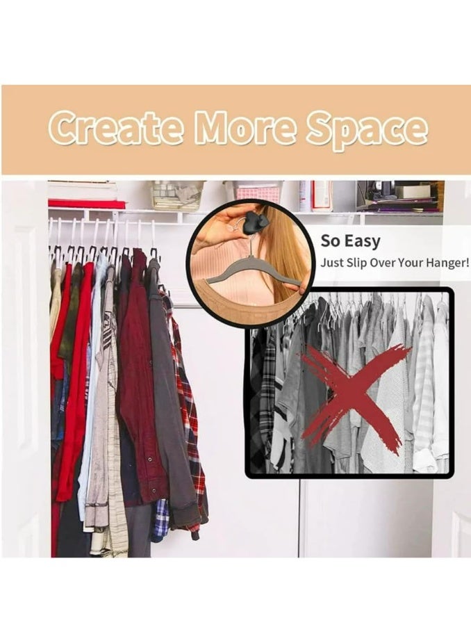 Space Saving Hanger , Closet Organizer -triple Closet Space 12 PC -Clothes Hanger Connector Hooks - Image 4