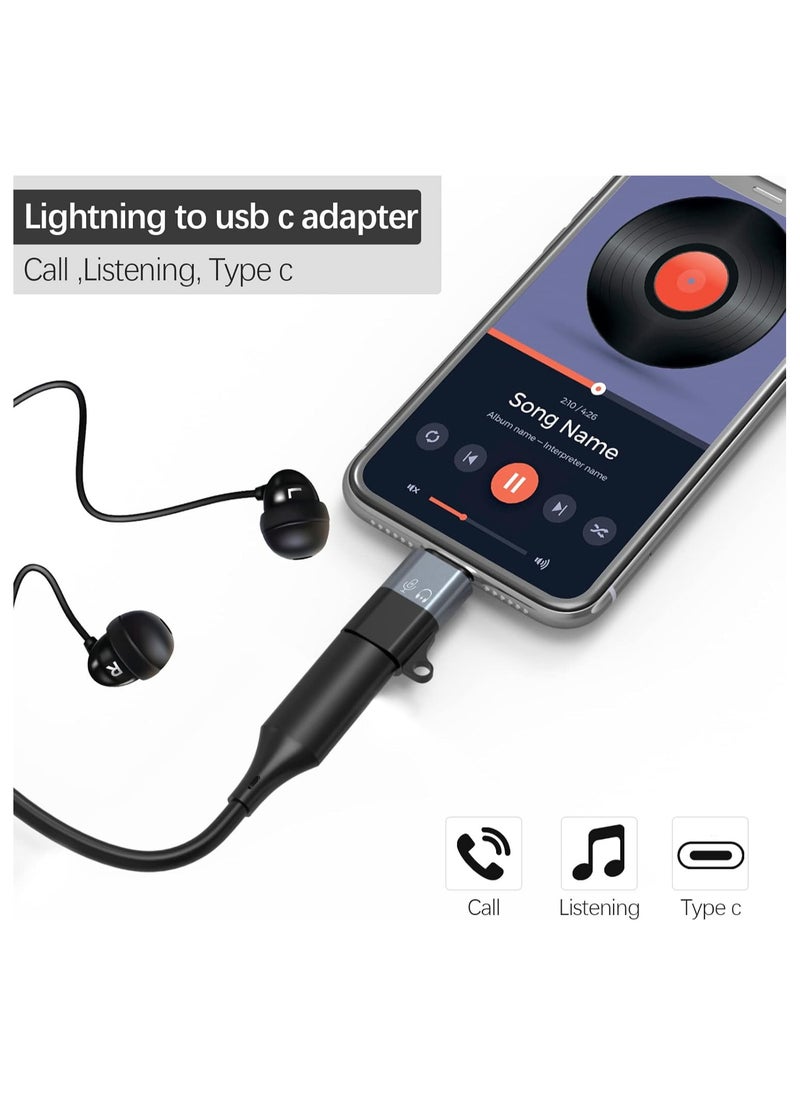 Generic - USB C To Lightning Adapter USB 2.0 OTG USB Adapter Support Charging Data Transmission Headset Call For Iphone - Image 1