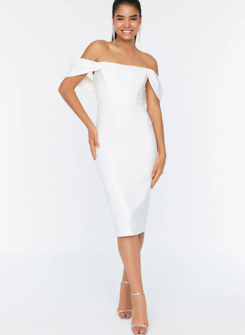 trendyol Bardot Knitted Dress