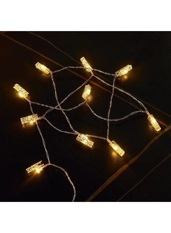 Home Box Luna 10 LED Warm White Photo Clip String Light