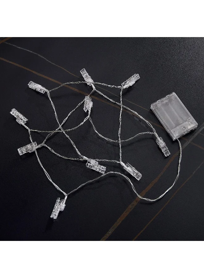 Home Box Luna 10 LED Warm White Photo Clip String Light