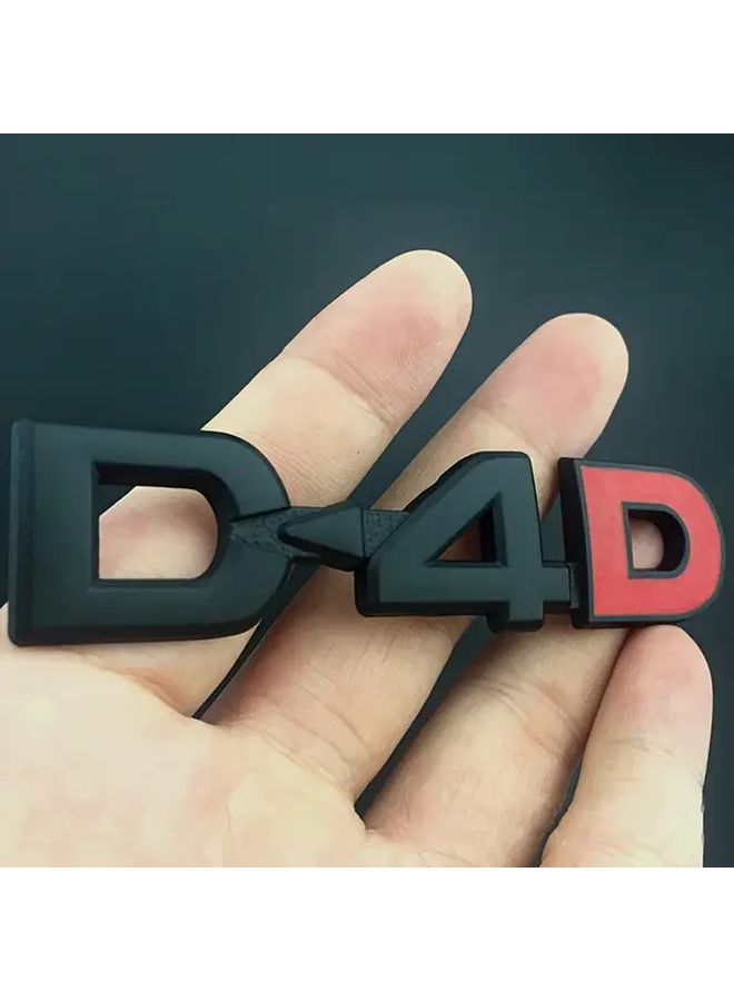شعار سيارة D4D المعدني لأوريس كورولا ستارلت بلون أحمر فضي مع شعار ملصق زينة لوحة الترخيص وملصق صندوق الأمتعة، إكسسوار خارجي للسيارة، ديكور سيارة ذات لاصق طويل الأمد بدون بقايا عند الإزالة - Image 5