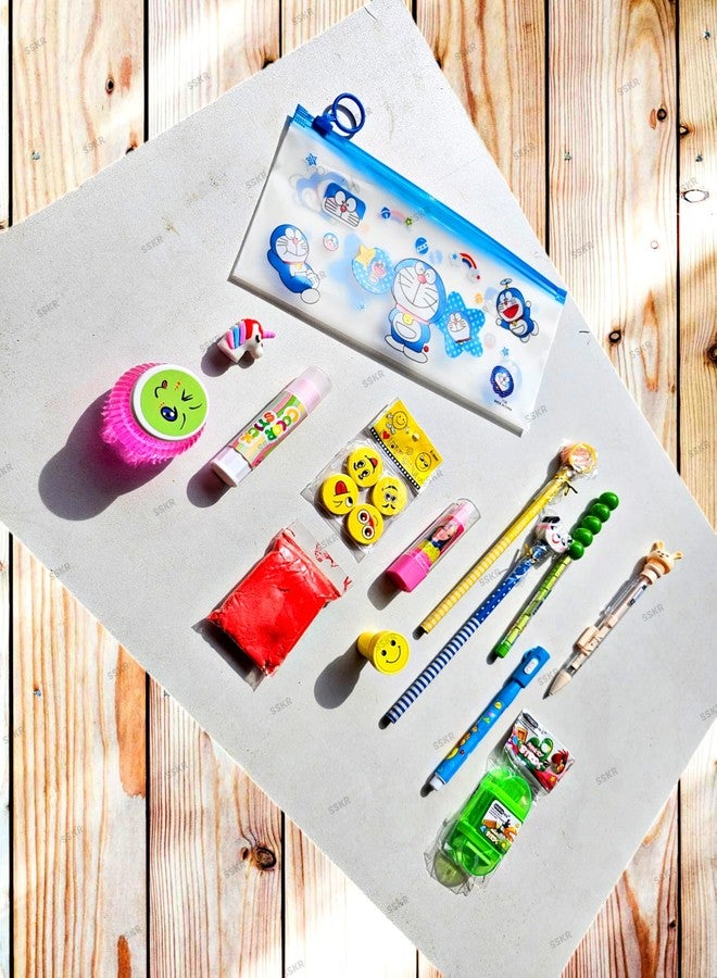 SSKR Stylish Pencils and Eraser School Stationery Combo with Pouch for Kids - 16 Pieces Set | Best Birthday Return Gift for Boys and Girls - Image 5