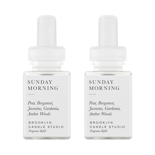 Pura & Brooklyn Candle Studio Home Scent Refill - Smart Home Air Diffuser - Up to 120-Hours of Luxury Fragrance per Refill - Home Essential - Clean & Safe Diffuser Fragrance - 2 Pack, Sunday Morning - Image 1