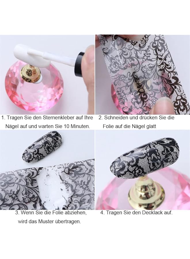 Excefore Luminous Fire Flame Nail Transfer Stickers Fluorescent Nail Art Sticker Nail Decals For Nail Foil Decoration Accessories 10 Rolls - Image 5