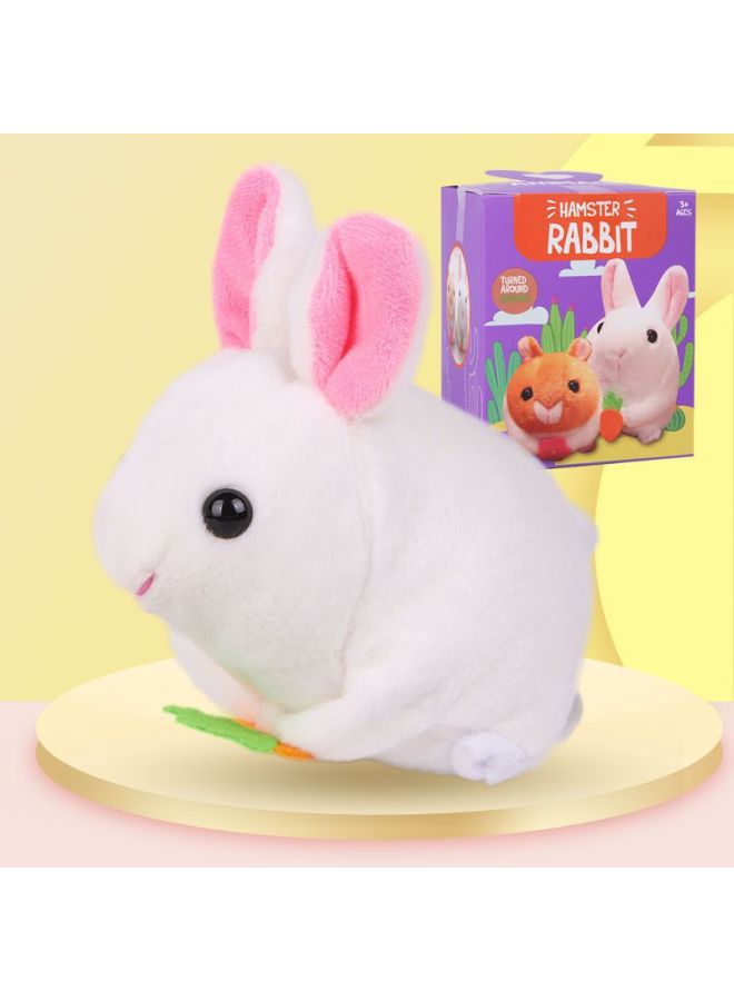 Shake The Same Electric Rabbit Cat Hamster Rolling Ball Cat Electronic Plush Dog Dog Toy Explosion Unlimited-Color:❣[color Box] Thread-pulling Tail Little White Rabbit❣-Specifications:❣No Battery❣  - Image 1